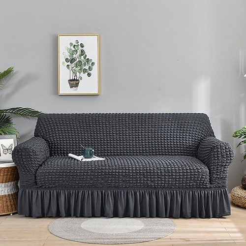 Stretch-Sofabezug, Schonbezug, Burgunderrot, elastisch, modernes Ecksofa für Wohnzimmer, Sofabezug, Ecksesselschutz, Sofabezug, 1/2/3/4-Sitzer Image