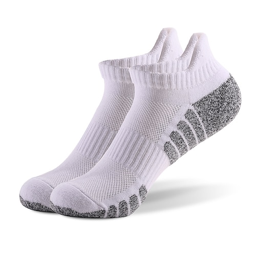 Herren 2 Paar Socken Ankle Socken Sportsocken Niedrig geschnittene Socken Schwarz Weiß Farbe Farbblock Outdoor Freizeitskleidung Urlaub Mittel Frühling Sommer Modisch Sport Image