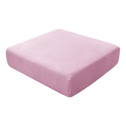 1 Stück Samt Stretch Couch Kissenbezug Burgund Plüsch Kissen Schonbezug für Stuhlkissen Möbelschutz Sitzkissen Sofabezug mit elastischer Unterseite Waschbar Image