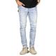 Herren Jeans Eng Hose Hosen Tasche Einfarbig Komfort tragbar Outdoor Täglich Stilvoll Brautkleider schlicht Schwarz Gelb