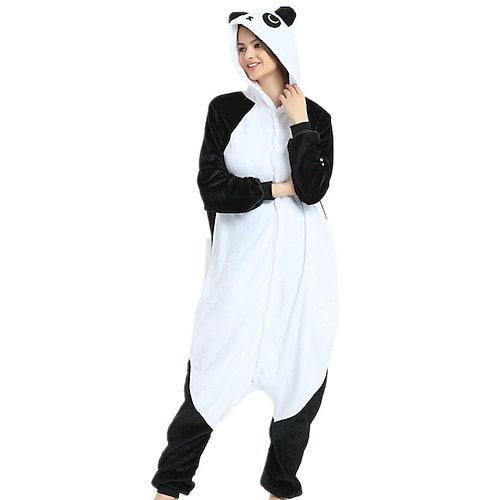Karneval Tiermotiv Onesie-Kostüm Karnevalskostüm Panda Pyjamas-Einteiler Kigurumi-Pyjamas Lustiges Kostüm Für Erwachsene Männer und Frauen Karneval Neujahr Karikatur Image