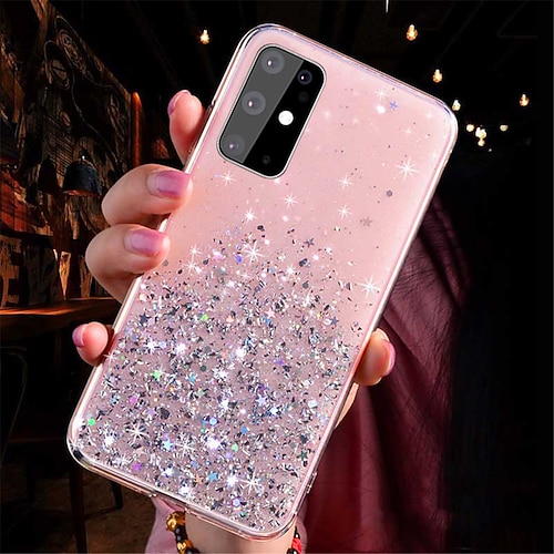 Handy Hülle Handyhüllen Für Samsung Galaxy S25 S24 S23 S22 S21 FE S21 Ultra Plus A14 A54 A33 S20 Rückseite Glitzer Glanz Himmel Glitzernd TPU Image