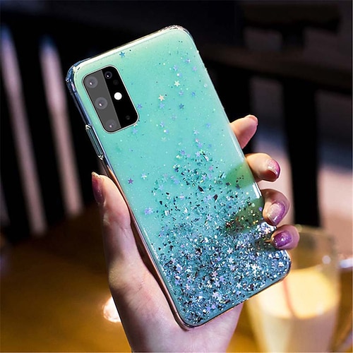 Handy Hülle Handyhüllen Für Samsung Galaxy S25 S24 S23 S22 S21 FE S21 Ultra Plus A14 A54 A33 S20 Rückseite Glitzer Glanz Himmel Glitzernd TPU Image