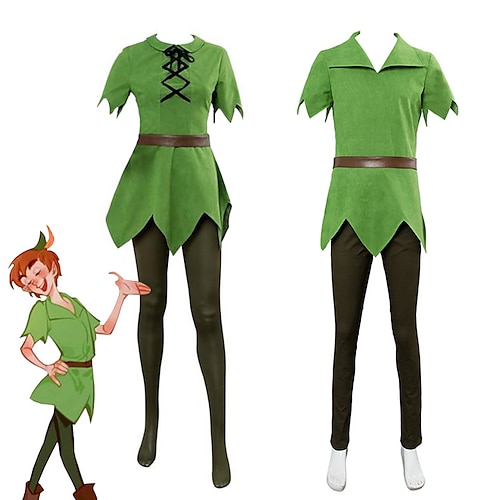 Peter Pan Cosplay Kostüm Themenparty-Kostüm Cosplay Film Cosplay for Herren Damen Jungen Kinder Erwachsene Karneval Maskerade Image