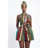 Damen Einteiler Moderne afrikanische Outfits Boho Afrikanischer Druck Kitenge Hauptdarstellerin Maskerade Erwachsene Kleid Party