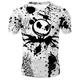 kinderkleidung Unisex Jungen Mädchen Halloween T-Shirt Kurzarm 3D-Druck Totenkopf Motiv Rundhalsausschnitt Schwarz Purpur Regenbogen Kinder Oberteile Frühling Sommer Modisch Cool Outdoor Täglich