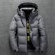 Herren Wintermantel Winterjacke Daunenjacke Steppjacke übergangsjacke Tasche Büro Karriere Verabredung Casual Draussen Bequem Sport Winter Solide / einfarbig Dunkelgrau Schwarz Rote Grau Pufferjacke