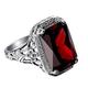 shiysrl exquisite Schmuckring Liebesringe Vintage rot Strass Hochzeit Verlobung Braut Fingerring Schmuck Geschenk Ehering besten Geschenke für die Liebe mit Valentinstag - rot uns 10