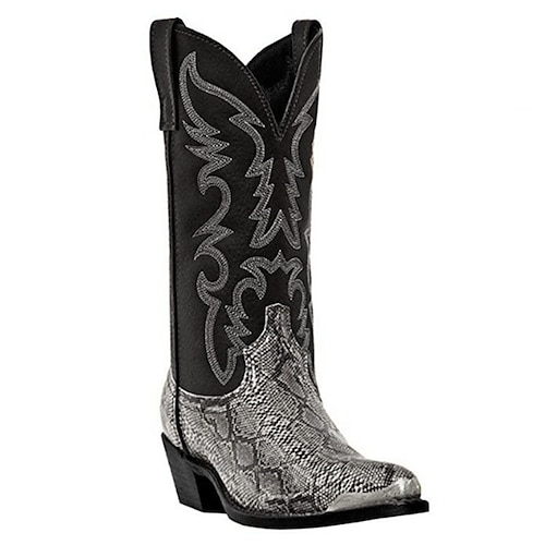 Herren Stiefel Cowboy Westernstiefel Freizeitskleidung Verabredung PU Silber Gold Herbst Winter Image