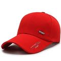 Herren Cap Basecap Schwarz Rote Stoff Reine Farbe Einfach Outdoor Outdoor Alltagskleidung Buchstabe Windundurchlässig Atmungsaktiv UV-resistant Sport