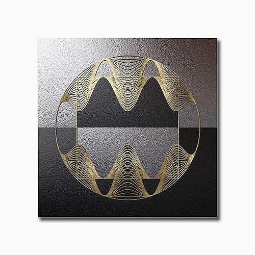 Abstrakte Wandkunst auf Leinwand, Schwarzgold, geometrische Drucke und Poster, Malerei, moderne nordische Luxus-Wandkunst, Wohnzimmer, Heimdekoration, ohne Rahmen Image