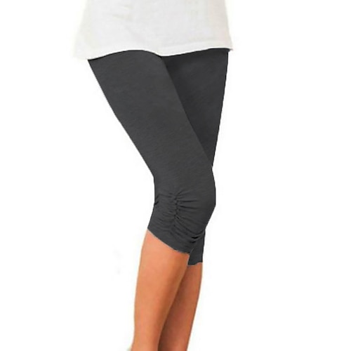 Damen Hohe Taille Einfarbig Sonnenschutz Bequem Po-Lifting Hohe Elastizität Sportlich Athleisure Violett Schwarz Weiß Rot Sommer Frühling Schmaler Schnitt Image