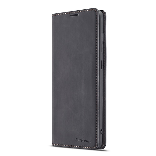 Handy Hülle Handyhüllen Für Samsung Galaxy S25 S24 S23 S22 S21 FE S21 Ultra Plus A14 A32 A52 Brieftaschenhülle Magnetischer Flip Ständer Stoßfest Einfarbig PU-Leder Image