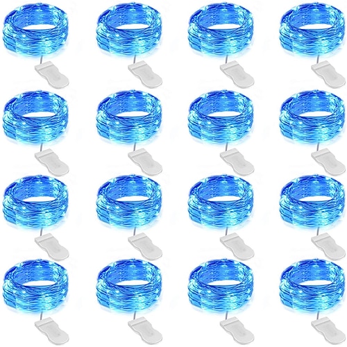 100er Pack Feenlichter batteriebetrieben 7Ft 20 LED wasserdicht Mini Glühwürmchen Lichterkette mit flexiblem Draht für Hochzeitsmittelpunkte Einmachglas Basteln Girlanden Party Dekorationen Image