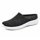 Damen Slip-Ons Übergrössen Outdoor Täglich Feste Farbe Sommer Flacher Absatz Runde Zehe Klassisch Brautkleider schlicht Minimalismus Wanderschuhe Fliegendes Weben Halbschuhe G-BQ6 grau G-BQ6 schwarz