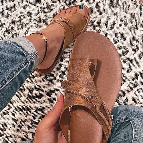 Schwarze Slipper-Sandalen aus Kunstleder für Damen – lässige Sommersandalen mit Kreuzriemen-Design für Komfort und Stil Image
