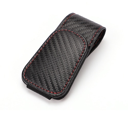 Auto-Sonnenblenden-Brillenhalter - Magnetischer Leder-Brillenclip und Ticketkartenhalter Auto-Sonnenblenden-Zubehör