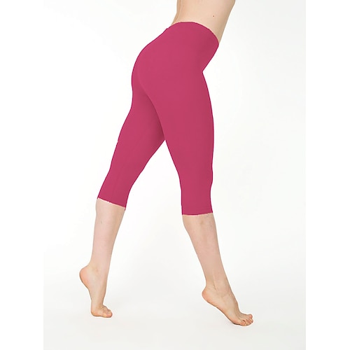 Damen Casual Sport Leggins Capri-Shorts Scrunch Hintern Shorts Elastische Taille Wadenlänge Hose Täglich Yoga elastisch Baumwollmischung Leicht Sport Hoher Taillenbund Schlank Graues Grün 7 Punkte Image