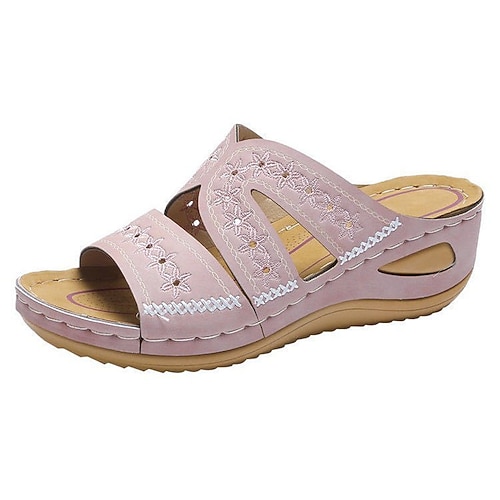 Damen-Sandalen mit offener Spitze für den Sommer – gepolsterte Sohle mit Cut-out-Design, in mehreren Farben für den Freizeitlook erhältlich Image