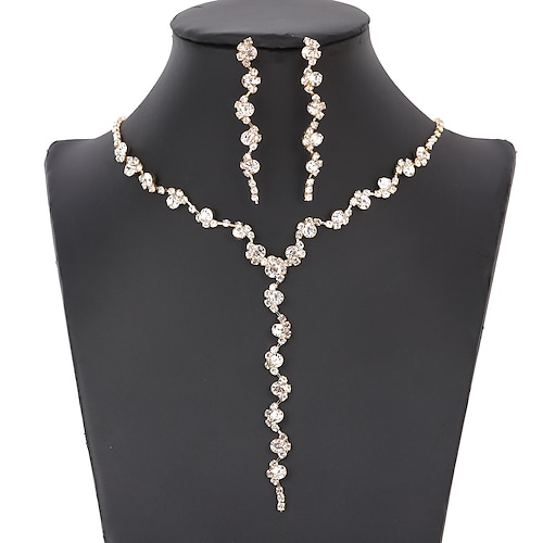 Schmuckset Halskette Ohrring Halskette Retro Vintage Brüllen 20s 1920s Strass Aleación Für Flapper-Mädchen Cosplay Karneval Damen Modeschmuck Modeschmuck Image