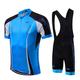 Fastcute Herren Unisex Radtrikot mit Radhose kurz Trägern fahrradbekleidung set Kurzarm MTB Mountain Rennrad Grün Gelb Leicht Grün Modisch Fahhrad Trikot Trägerhose / Lange Radhose Mit Trägern /