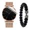 genf quarzuhr für männer stilvolle steampunk lässig analoge quarz armbanduhr mit armband set wasserdichte pu leder uhr