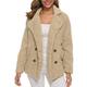 Damen Winterjacke Wintermantel Fleecejacke Teddy-Mantel Outdoor Strasse Herbst Winter Mantel Lockere Passform warm Windundurchlässig Zeitgenössisch Stilvoll Jacken Langarm Feste Farbe Übergröße