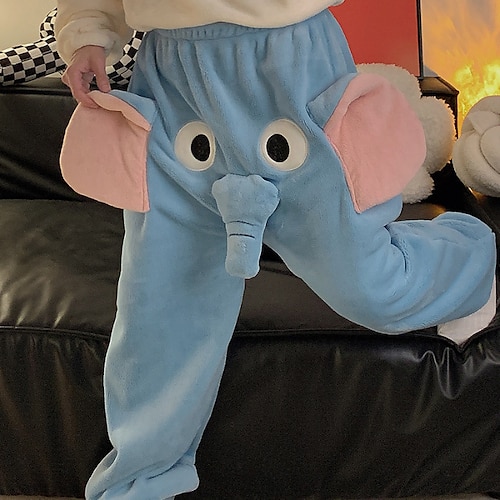 Karneval Tiermotiv Nachtwäsche Tarnung Lustige Neuheitshose Elefant Tier Pyjamas-Einteiler Kigurumi-Pyjamas Einteiler Für Erwachsene Männer und Frauen Karneval Karikatur Image