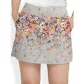 Damen Tennisrock Golfrock Grau Unten Blumen Damen-Golfkleidung, Kleidung, Outfits, Kleidung