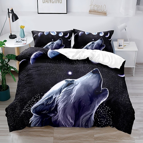 3D-Bettwäsche mit Marmordruck, Bettbezug, Bettwäsche-Sets, Bettdeckenbezug mit 1 bedruckter Bettbezug oder Bettdecke, 2 Kissenbezüge für Doppelbett/Queen/King Image