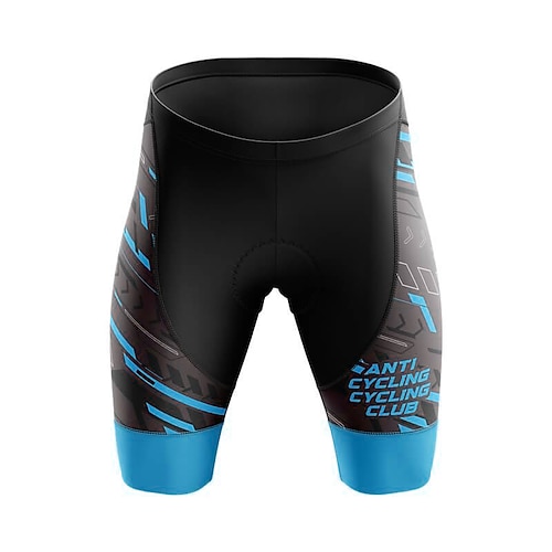 Herren Geometrisch Buchstaben Zahlen Fahrradshorts Gepolsterte Fahrradhose Fahhrad Gepolsterte Shorts / Chamois Mountainbike MTB Straßenradsport Sport 3D-Polster Radfahren Schnelltrocknend Image