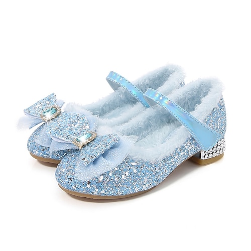Schuhe für Mädchen, Kostüme, Pailletten, rosa, blau, aus dem Märchen „Die Eiskönigin" – Prinzessin Elsa, Halloween, Karneval, Maskerade, Polyester, Kunststoff Image
