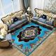 Große florale Teppiche, orientalischer, rutschfester Kristall-Samt-Plüschteppich, Vintage-flauschiger Teppich, maschinenwaschbar, weich, verdickt Hochflorteppich fürs Wohnzimmer Schlafzimmerboden