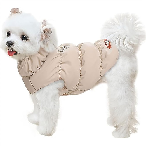 Hund Katze Mäntel Jacke Weste Mode Party Winter Warm Atmungsaktiv Weich Waschbar Bequem Weihnachten Halloween Outdoor Alltagstauglich Hundebekleidung for Bichon Frise Zwergspitz Baby Haustier Image