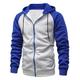 Herren Zip Hoodie Kapuzenjacke Hoodie Sweatshirt Kapuze Oberbekleidung Sweatjacke Schwarz Königsblau Blau Khaki Hellgrau Mit Kapuze Feste Farbe Arbeit Casual Strassenmode Sportbekleidung Büro Casual