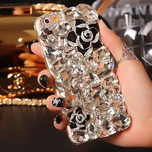 Handy Hülle Handyhüllen Für Samsung Galaxy S25 S24 S23 S22 S21 FE S21 Ultra Plus A35 5G A54 S20 A52 Rückseite Bling Strass Staubdicht Tiermotiv Kristalldiamant TPU Image