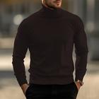 Herren Rollkragenpullover Pullover Strickpullover Gerippt Stricken Normale Oberteile Gestrickt Basic Einfach Rollkragen warm halten Moderne zeitgenössische Lässig Alltagskleidung Bekleidung Herbst