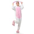 Erwachsene Kigurumi-Pyjamas Nachtwäsche Hase Kaninchen Zeichen Pyjamas-Einteiler Lustiges Kostüm Flanell Cosplay Für Herren und Damen Karneval Tiernachtwäsche Karikatur