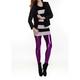 Damen Leggins Polyester Feste Farbe Silber Hulan Modisch Mittlere Taillenlinie In voller Länge Party Valentinstag Herbst Winter