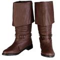 Mittelalterlich Renaissance Schuhe Kniehohe Stiefel Flache Jazzstiefel Vikinger Flapper-Mädchen Kreuzritter Herren Damen Maskerade Party LARP Schuhe