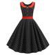 Polka Dots Kleider Retro Vintage 1950er Jahre Ballkleid Kleid Party Kostüm A-Linien Kleid Teekleid Rockabilly Damen Halloween Party / Abend Homecoming Kleid