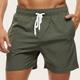 Herren Badeanzug Boardshorts Badeshorts Badehose Schwimmshorts Bademode Sommer-Shorts Tasche Kordelzug mit Mesh-Futter Glatt Schnelltrocknend Outdoor Festtage Ausgehen Stilvoll Boho Graues Grün