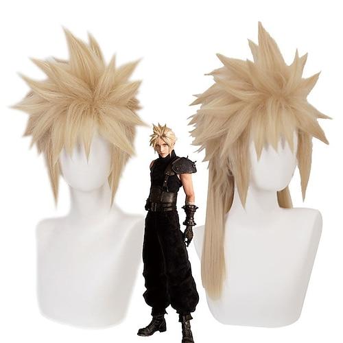 Spiel Final Fantasy VII Remake FF7 weibliche Cloud Strife lange blonde Cosplay Perücken Karnevalsperücke