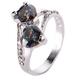 Ring Hochzeit Vintage-Stil Rot Blau Regenbogen Chrom Freude Elegant Vintage Modisch