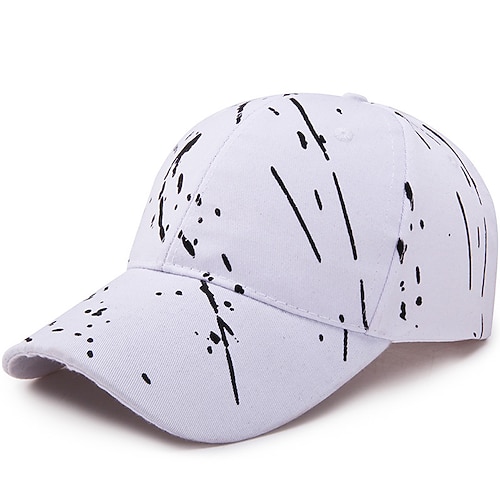 Herren Cap Basecap Schwarz Weiß Polyester Reise Strand Design Outdoor Urlaub Graffiti Einstellbar Modisch Image