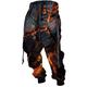 Riss Abstrakt Herren 3D-Druck Jogginghose Trainingshose Jogginghose Jogger Hosen Hose Outdoor Strasse Casual Polyester Rot Blau Purpur S M L Mittlere Taillenlinie Elastizität Hose