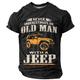 Auto, alter Mann, Herren, lässig, Street-Style, 3D-Druck, T-Shirt, T-Shirt, Sport, Outdoor, Urlaub, Ausgehen, T-Shirt, Schwarz, Blau, Braun, Kurzarm, Rundhals-Shirt, Frühlings- und Sommerkleidung, Bekleidung, S, M, L, XL, 2XL