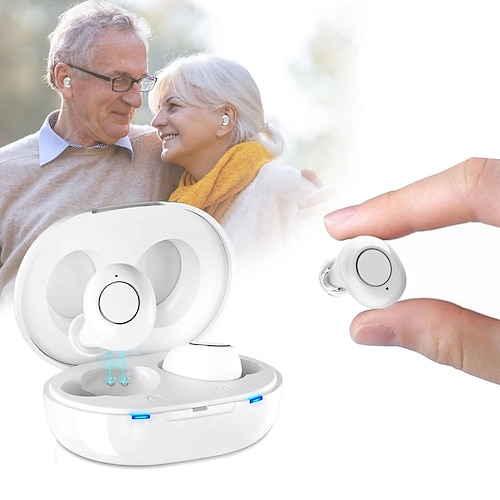 Wiederaufladbares unsichtbares ITE-Hörgerät - Mini-Digital-Soundverstärker mit einstellbarem Ton für Senioren Unterstützung bei Hörverlust Valentinstagsgeschenk Image