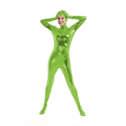 Zentai-Anzüge Cosplay Kostüm Catsuit Karnevalskostüm Ganzkörperanzug Herren Damen Einfarbig Latex Elasthan Lycra Kostüm für Halloween Karneval Maskerade Erwachsene Image