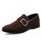 Herren Loafer Slip On Formale Schuhe Wildlederschuhe Mönch Schuhe Übergrössen Geschäftlich Britisch Täglich Büro Karriere Wildleder Atmungsaktiv Rutschfest Tragen Sie Beweis Halbschuhe Schwarz